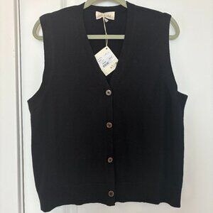 NWT Cotelac Wool Women's Navy Blue Vest (Size 2)